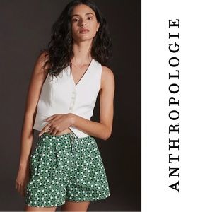 Anthropologie Maeve Poplin City Shorts